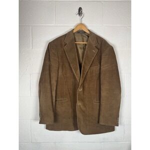 Vtg Style Croft & Barrow Brown Corduroy Blazer Men's 44L Old Money Academia